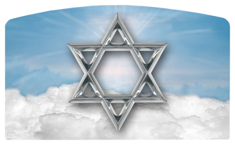 DACRO-120-BL-SL Star of David Blue-Silver